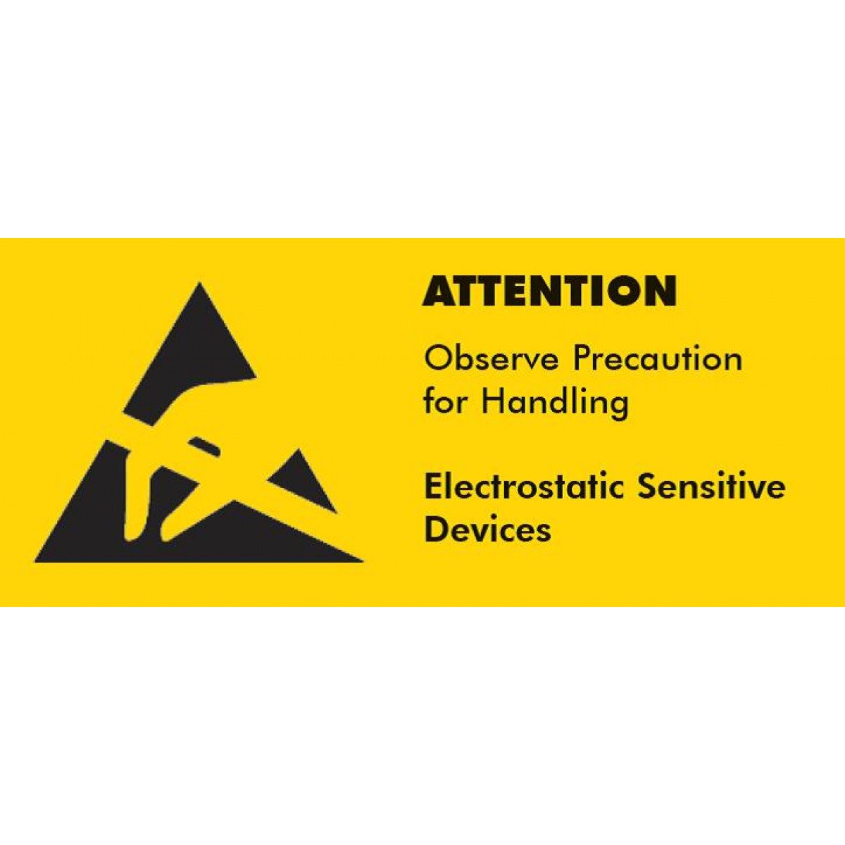 ESD warning signs for packaging 
