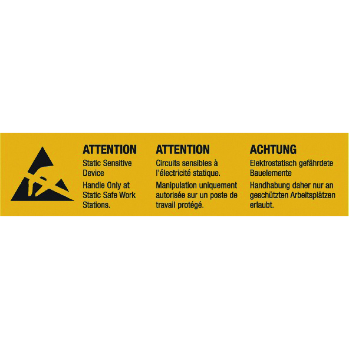 Warning icon with text