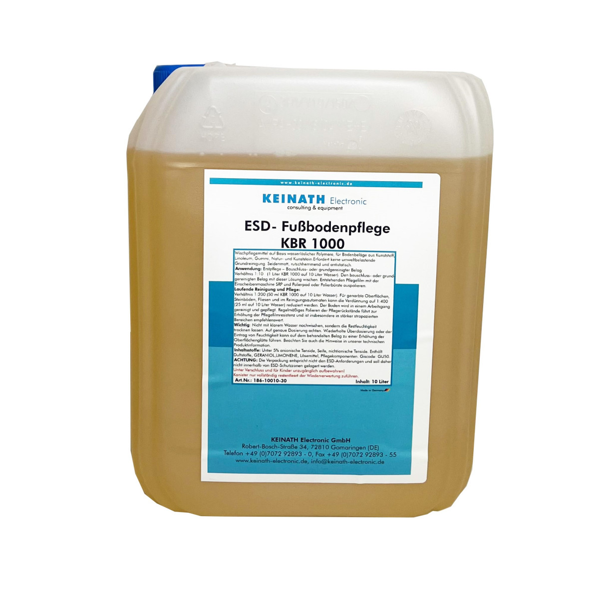 Container:10 liters, :for maintenance cleaning and initial care