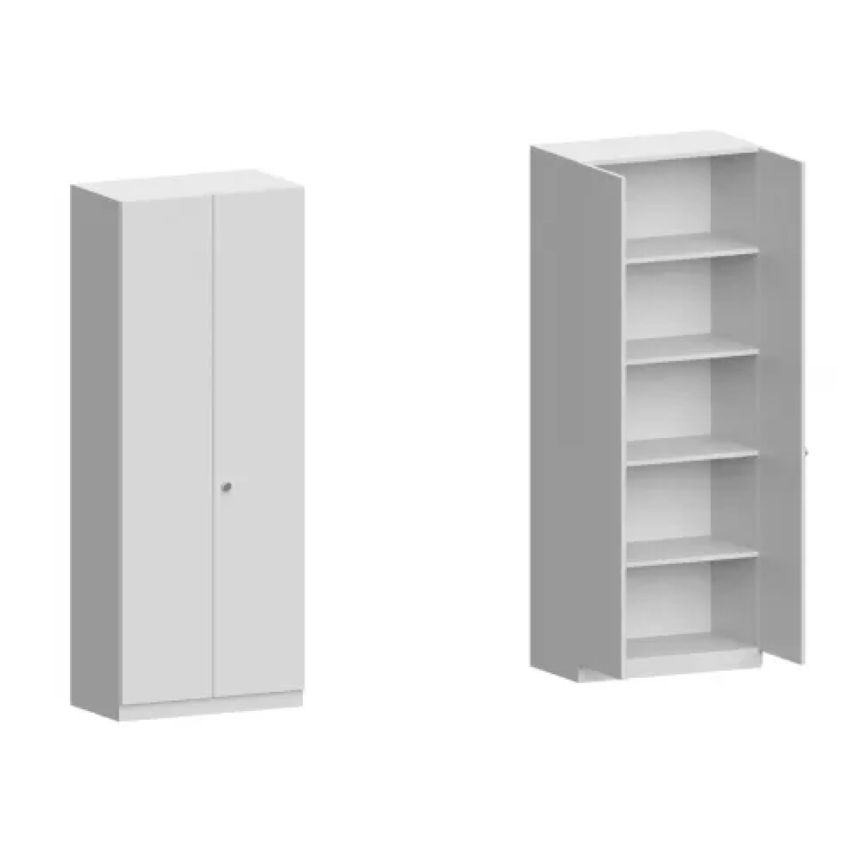 ESD tall cabinets with hinged doors and high shelves