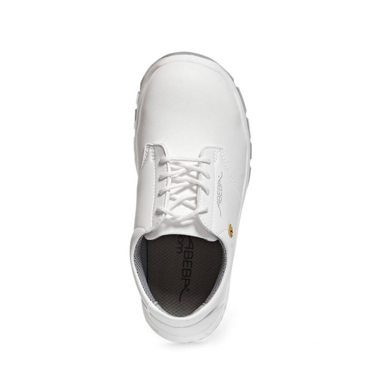 Color:white with steel cap, Size:48