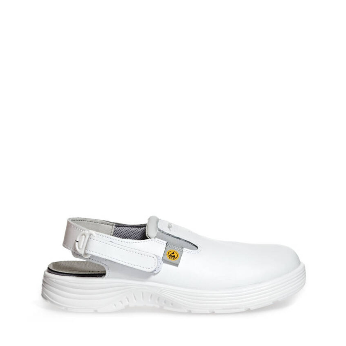 Color:white with steel cap, Size:48