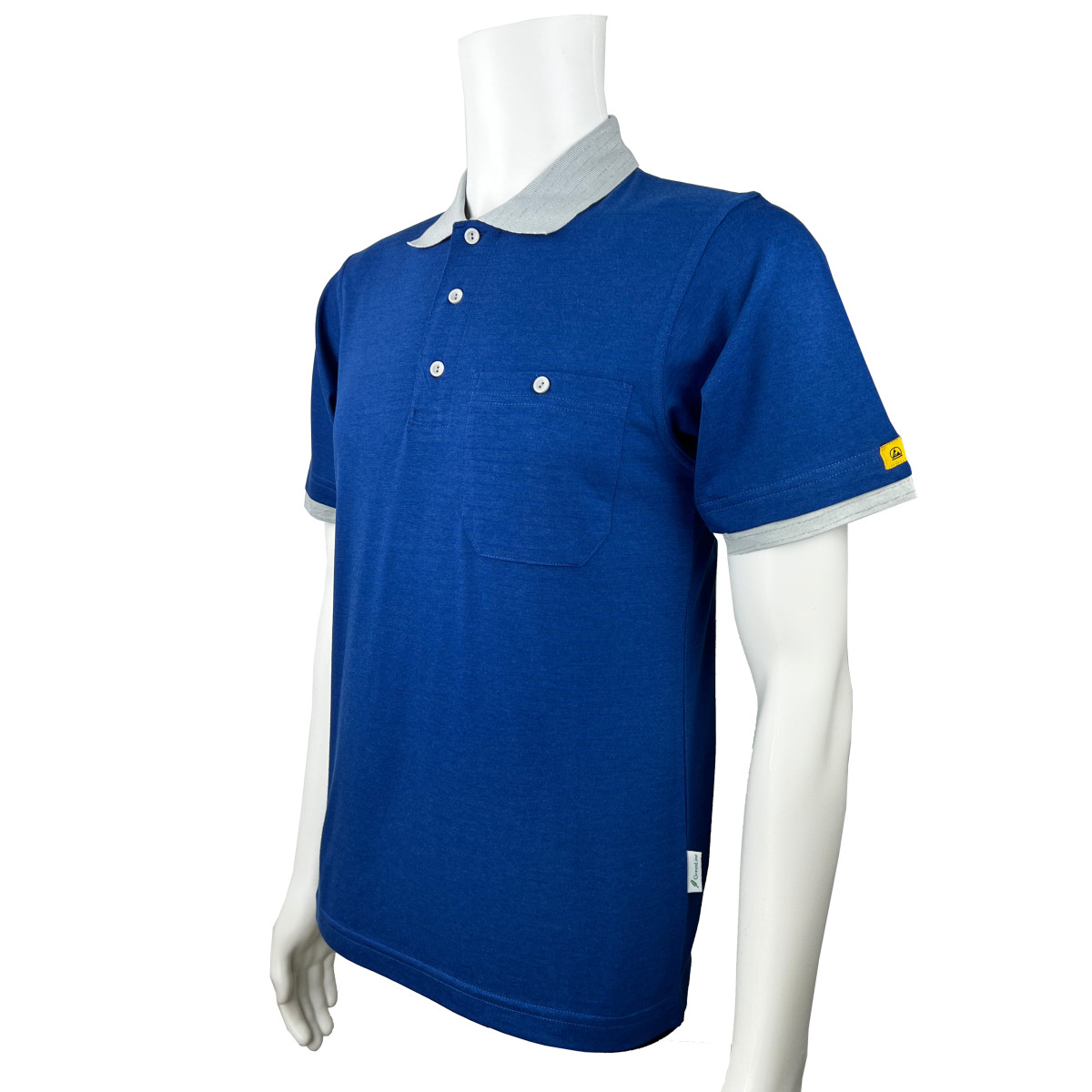 KETEX® Poloshirt kobaltblau/grau