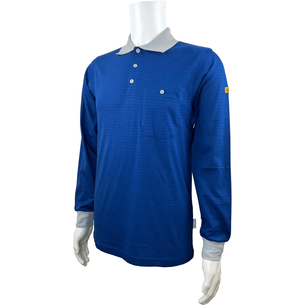 KETEX® ladies' and men's long-sleeved polo shirt cobalt blue