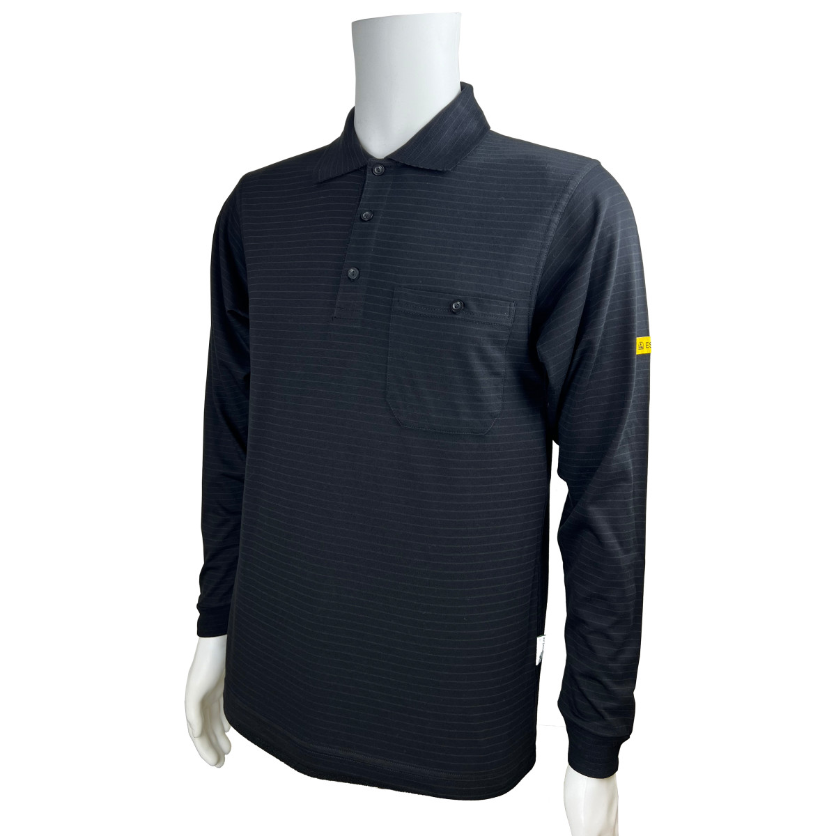 KETEX® ladies' and men's long-sleeved polo shirt black