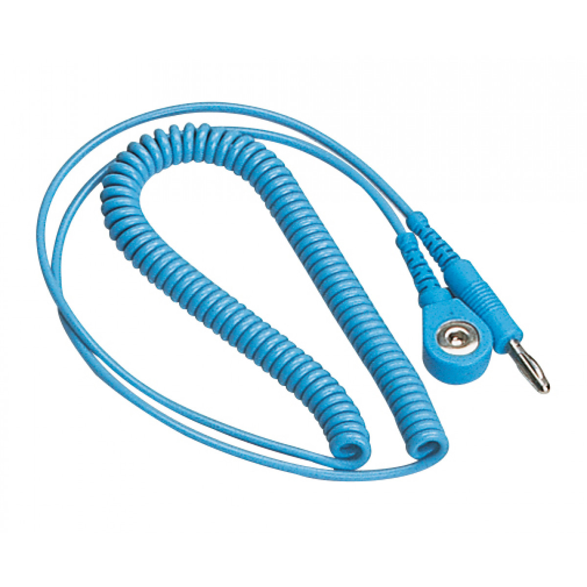 ESD spiral cable with push button & banana plug