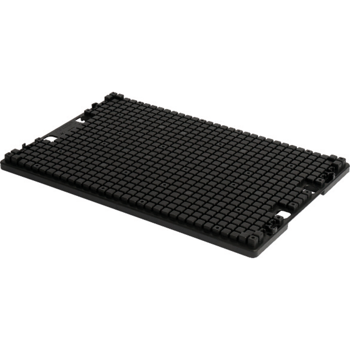 Description:29 PCBs lengthwise / 19 PCBs crosswise, dimples 14 mm square, slot width 3 mm, Dimensions:557 x 357 x 22 mm