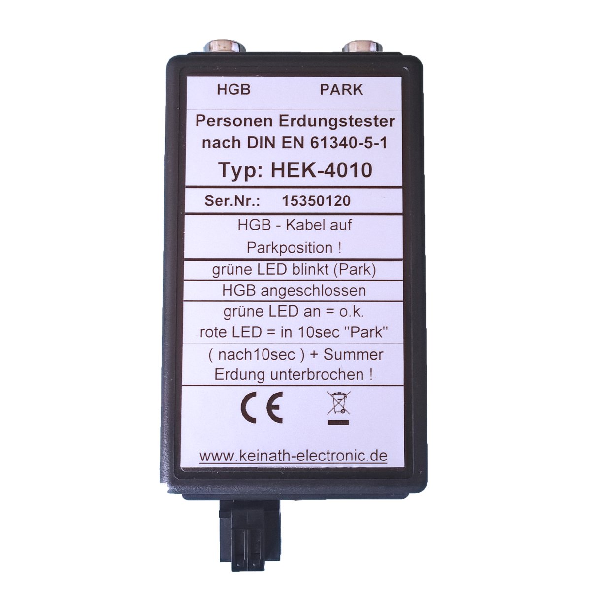 Beschreibung:HEK 4010R - 10 mm HGB-Druckknopfanschluss, potentialfreiem Relaisausgang