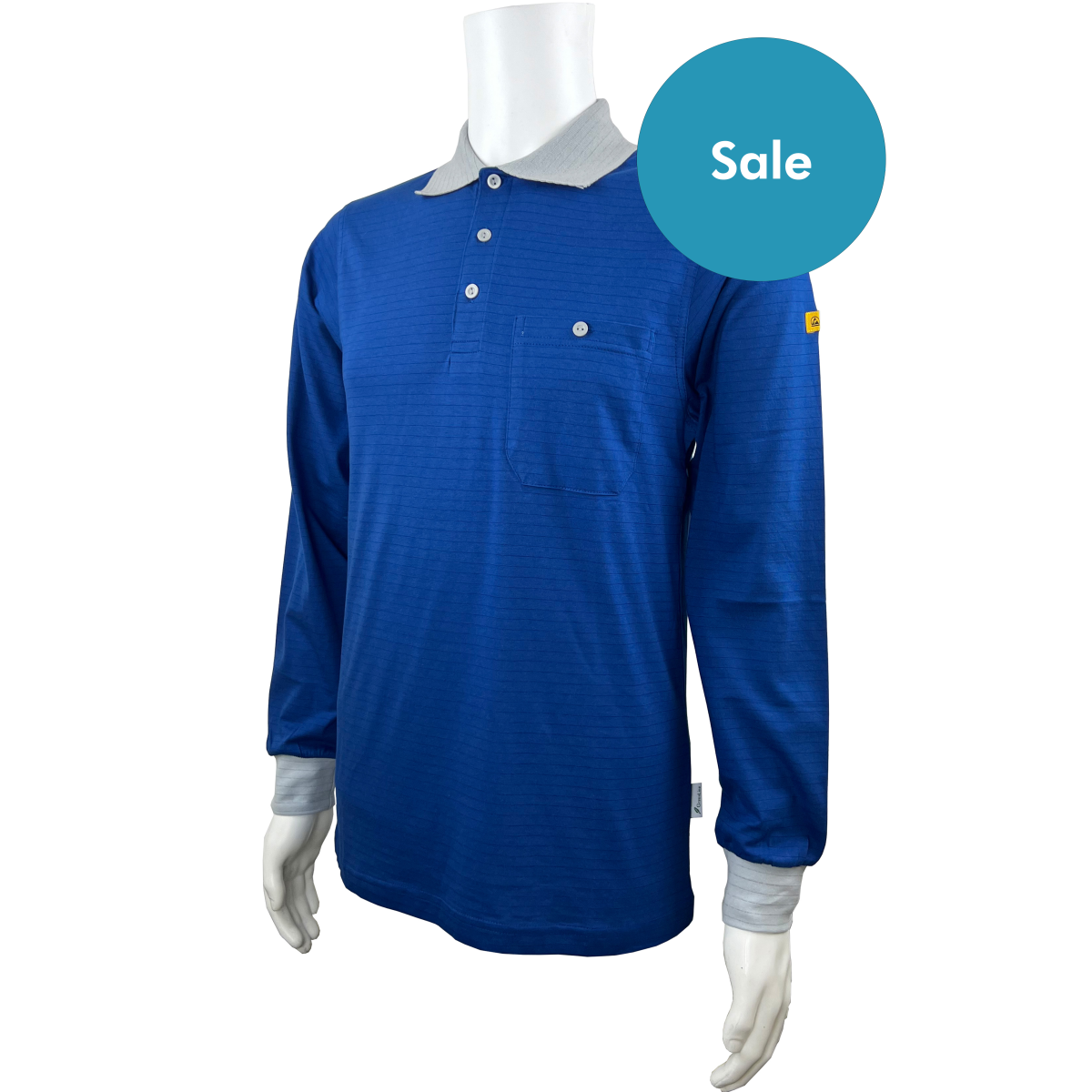 KETEX® Damen- und Herren-Poloshirt langarm kobaltblau